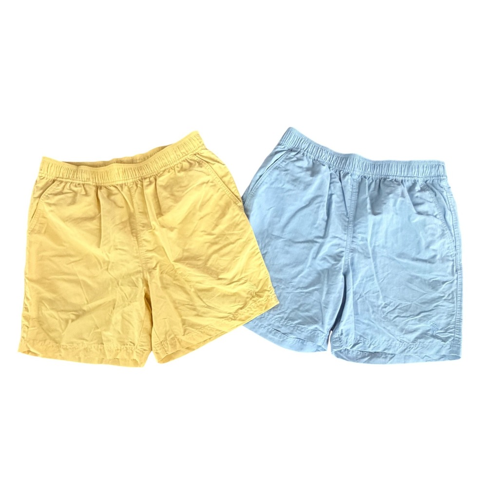 Caribbean Swimwear Swim Trunks Bundle of 2 Mens Size S Yellow Blue Summer Beach